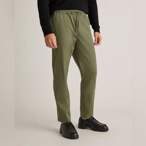 Quince organic Cotton blend green Chino Drawstring Pants size large